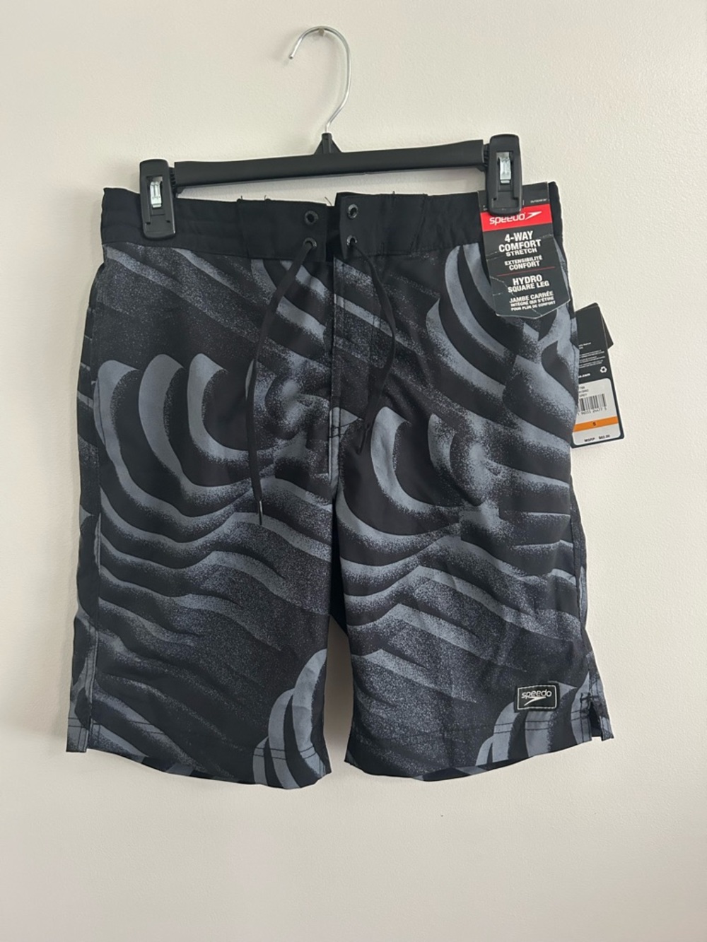 Speedo Men's Hydro Tech Volley Swim Shorts 20” Black Gray Size Small NWT